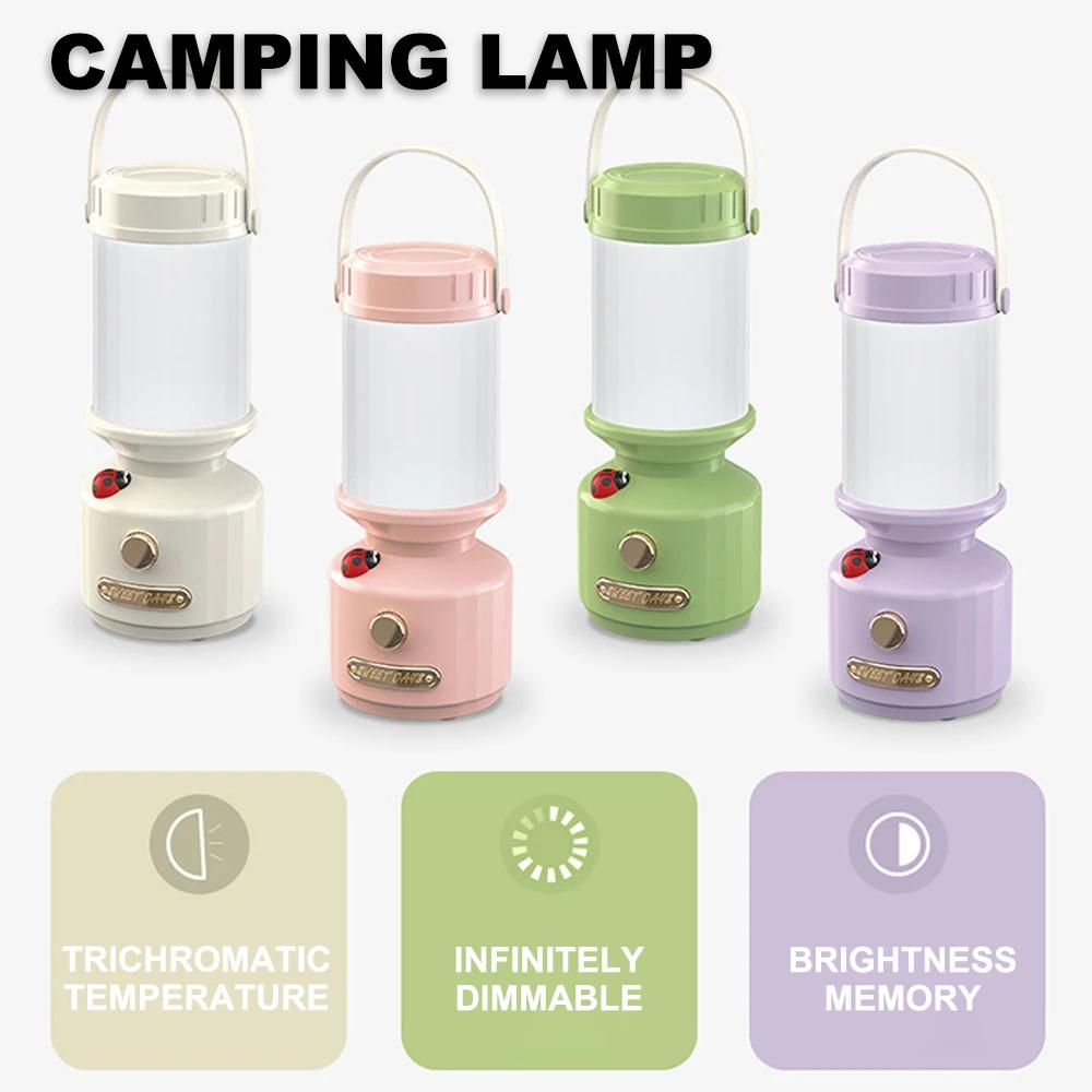 야외 휴대용 빈티지 캠핑 랜턴, LED 텐트 걸이식 조명, 침대 옆 테이블 램프, 충전식 손전등, 낚시 하이킹용